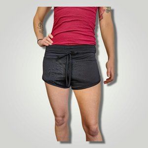 C-Mode Women's Jersey Knit Active Wear Shorts, Black